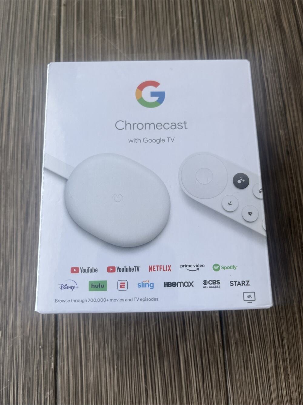 Google Chromecast with Google TV 4K Media Player GA01919-US Factory Sealed